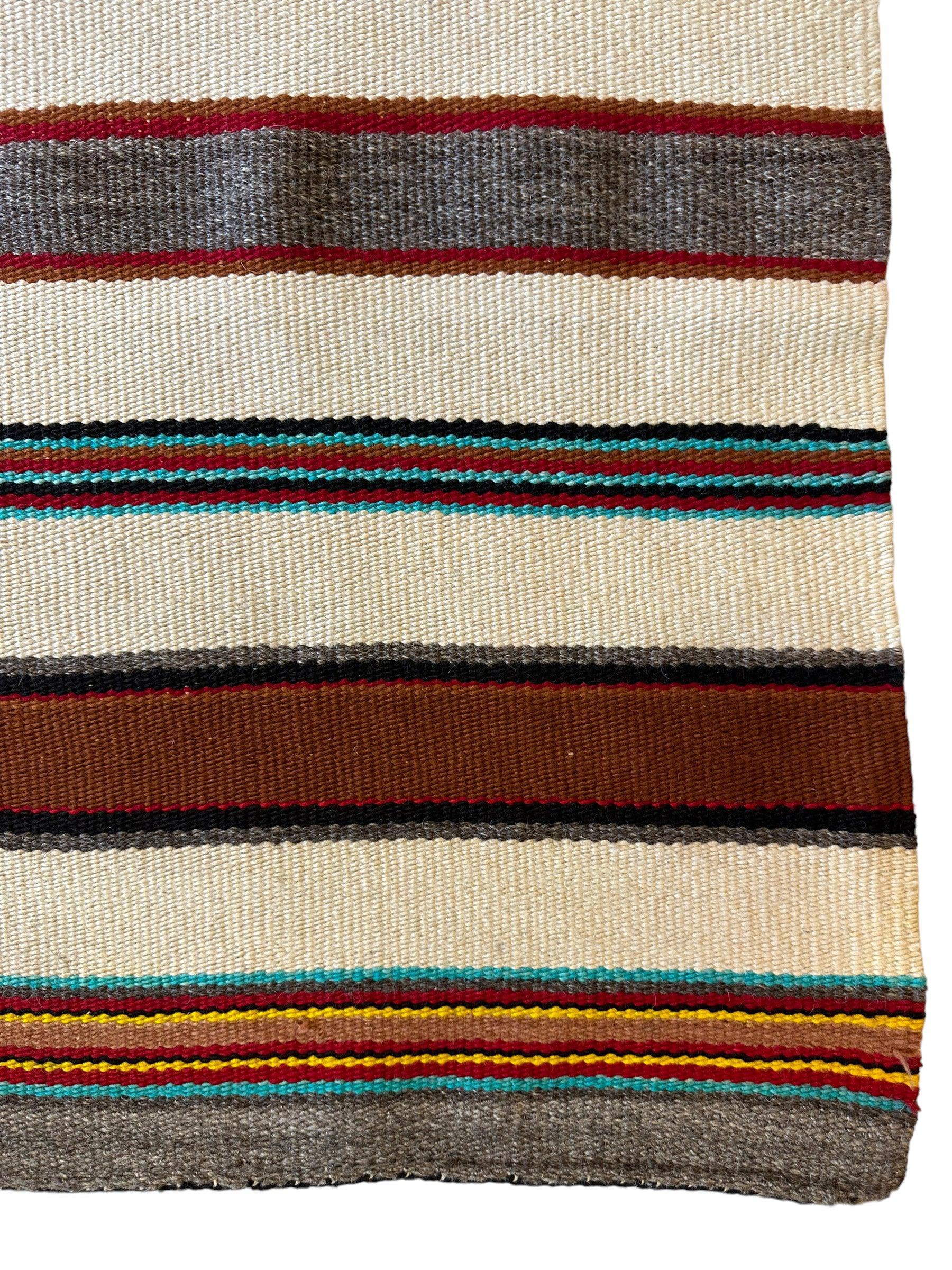 Vintage Native American Navajo Rug 30” x 63” - Image 3