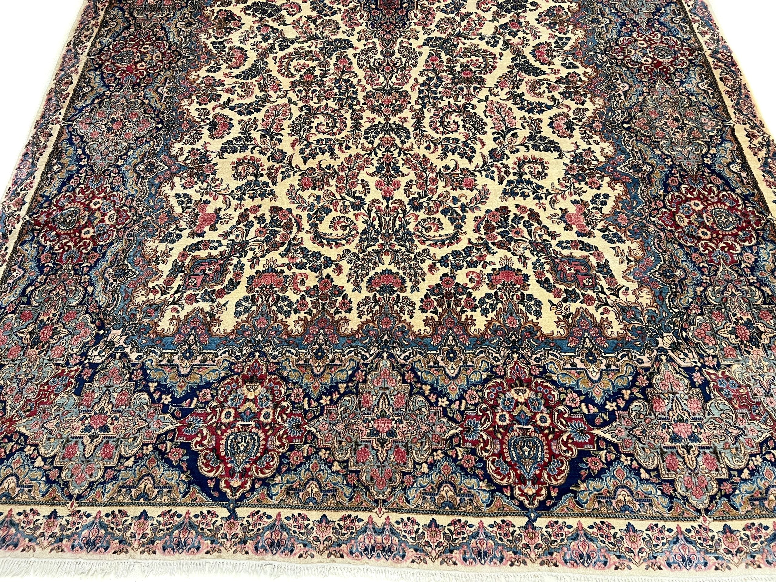 Vintage Kerman (12'09"x21'05") ivory/pastel - Image 2