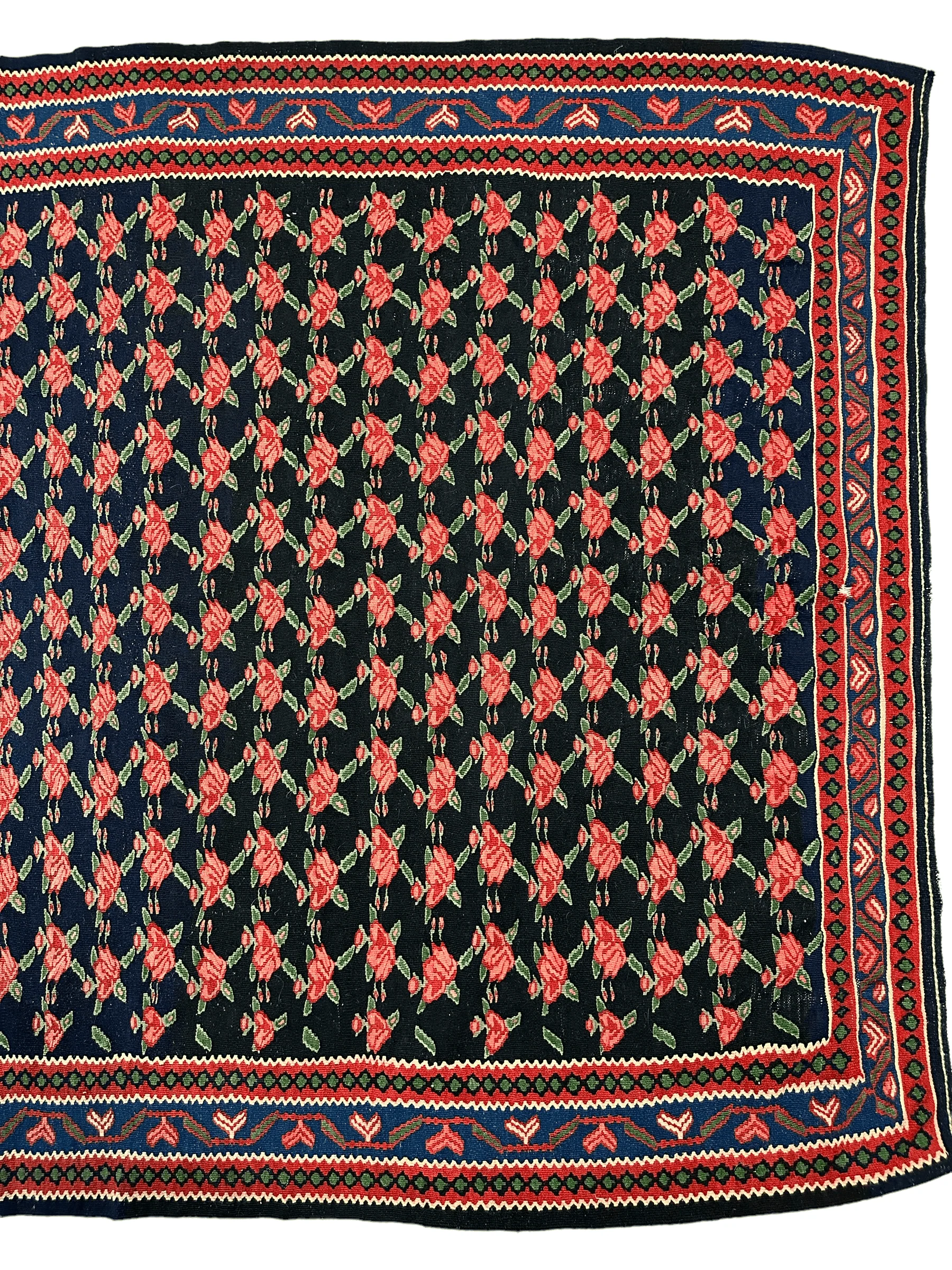 Vintage Persian Senneh Kilim 4’4” x 7’ - Image 4