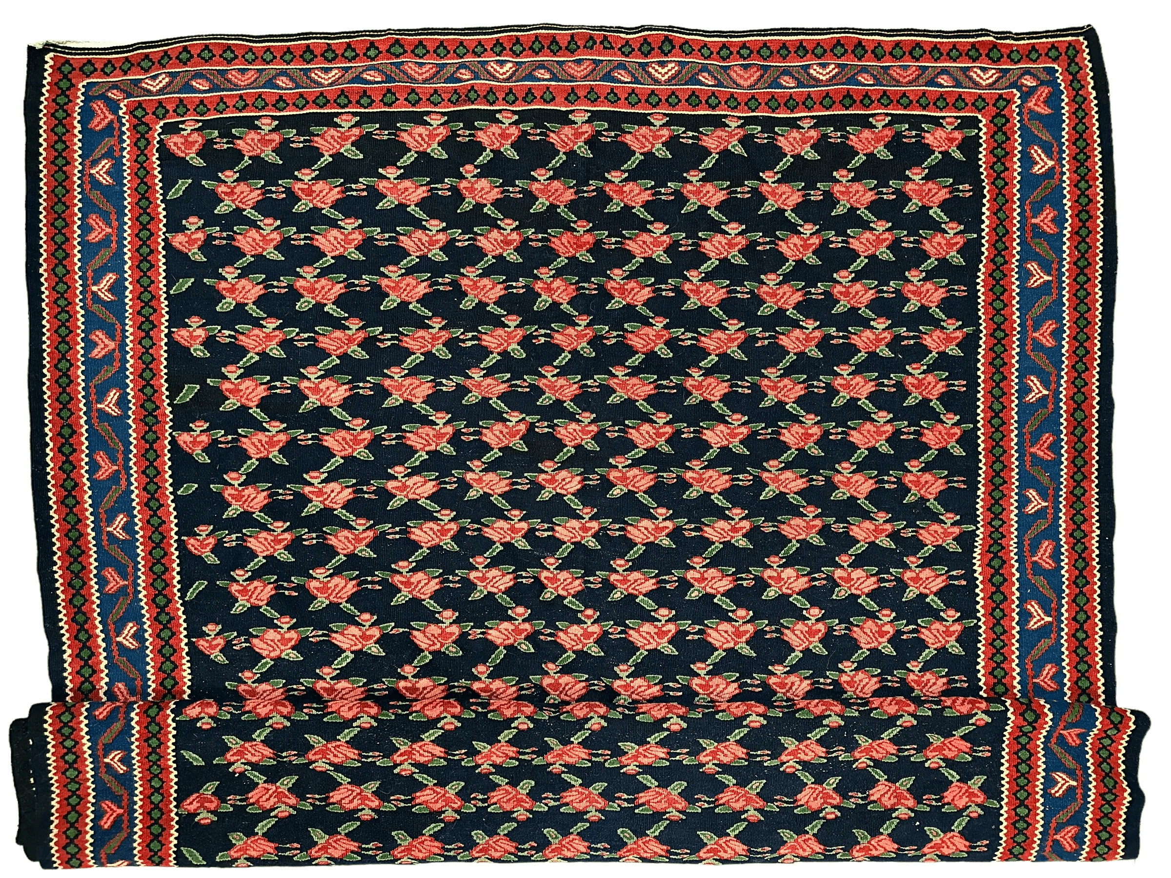 Vintage Persian Senneh Kilim 4’4” x 7’ - Image 5