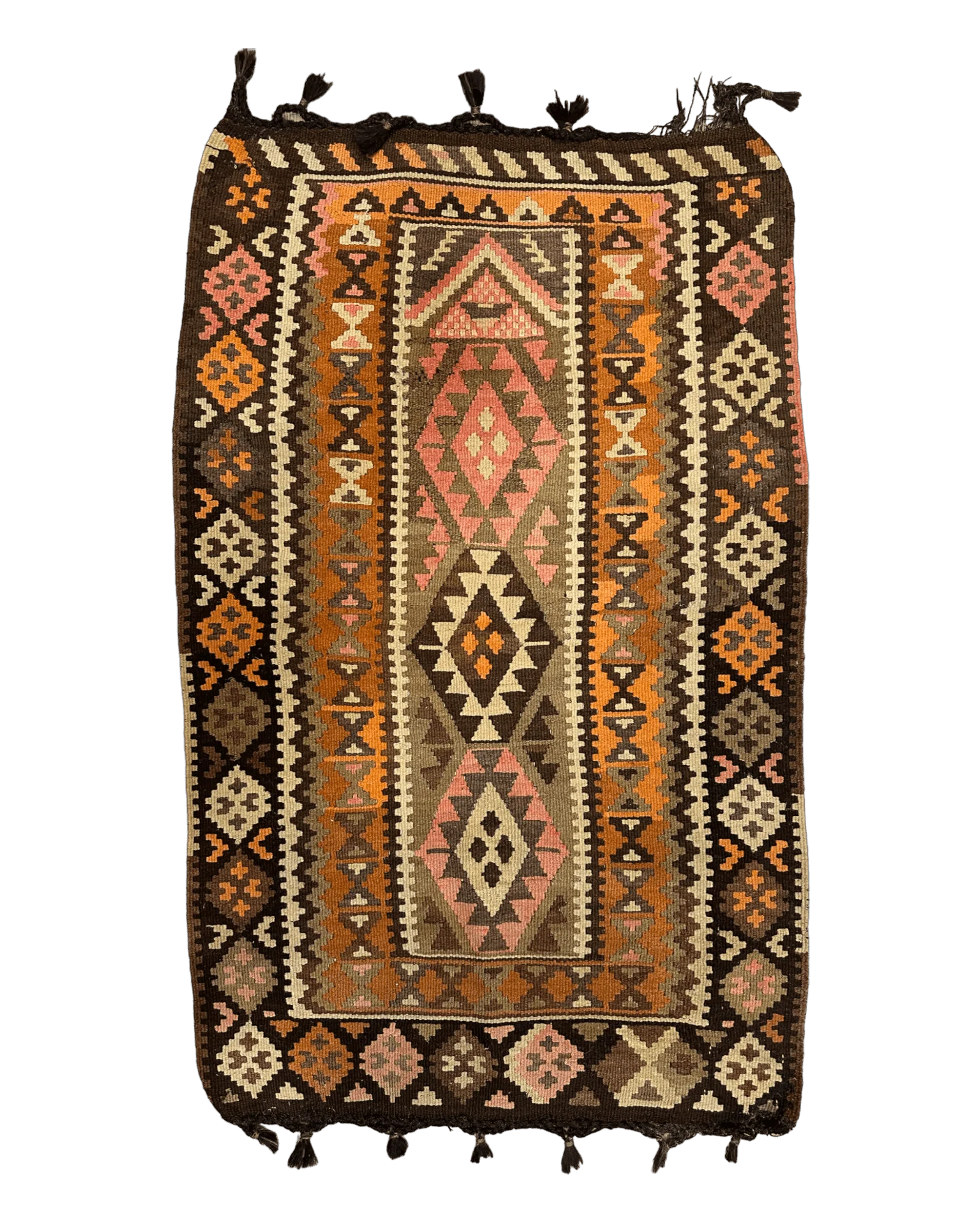 Vintage Persian Tribal Qashqai Kilim Rug 3’ x 5’