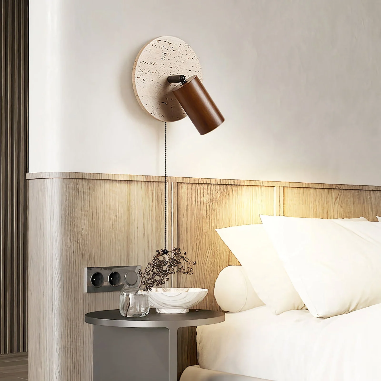 Vintage Travertine Wall Lamp - Image 13