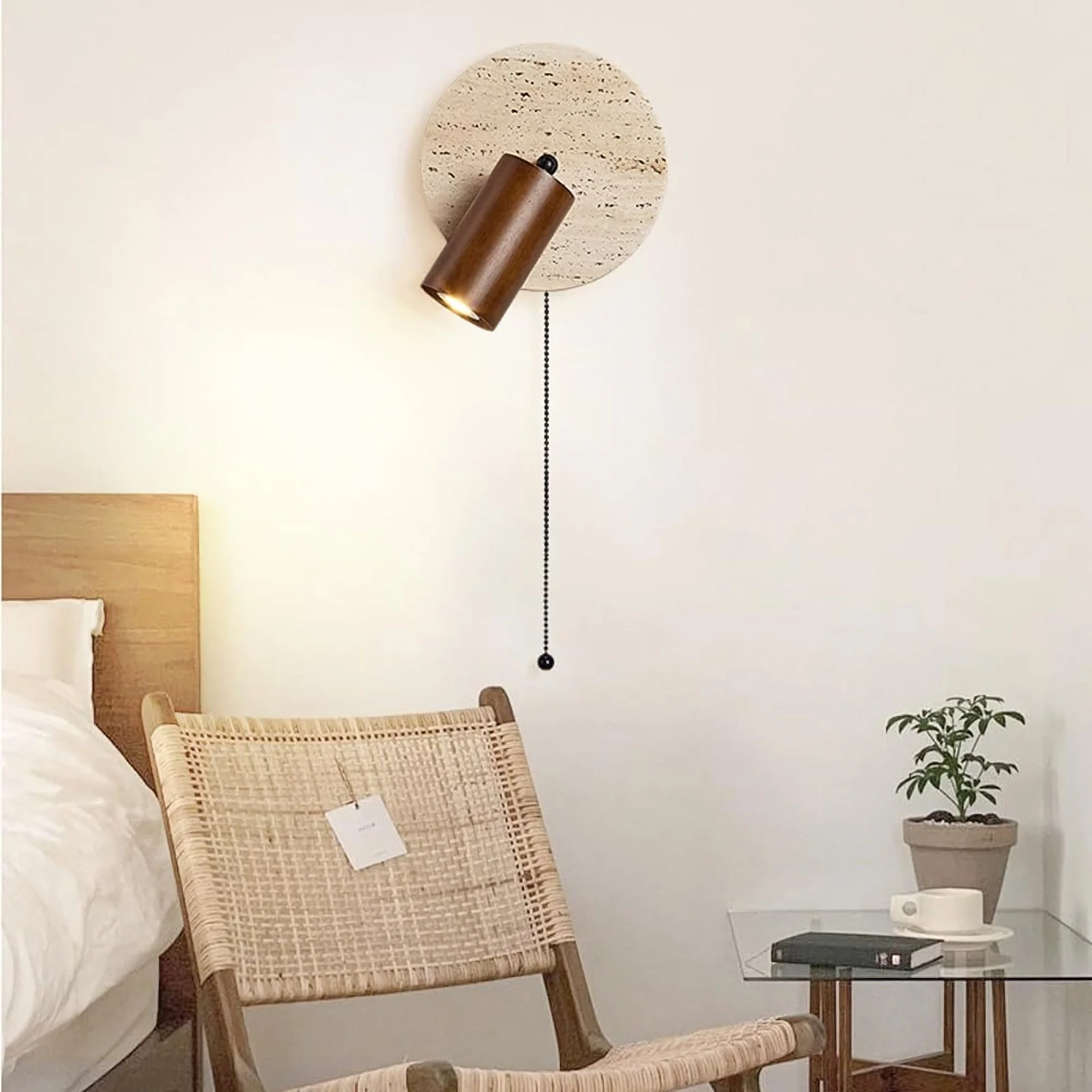 Vintage Travertine Wall Lamp - Image 2