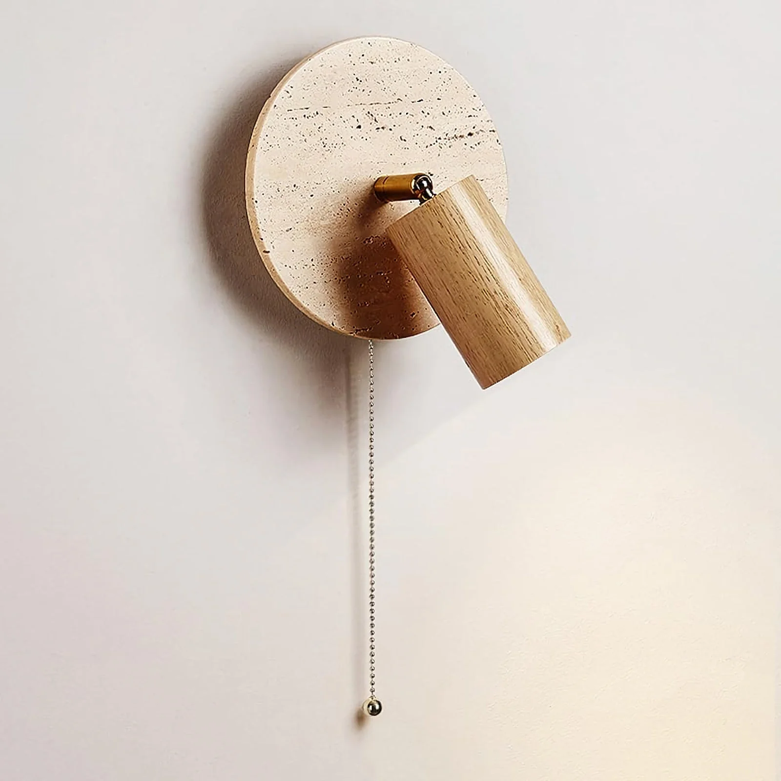 Vintage Travertine Wall Lamp - Image 7