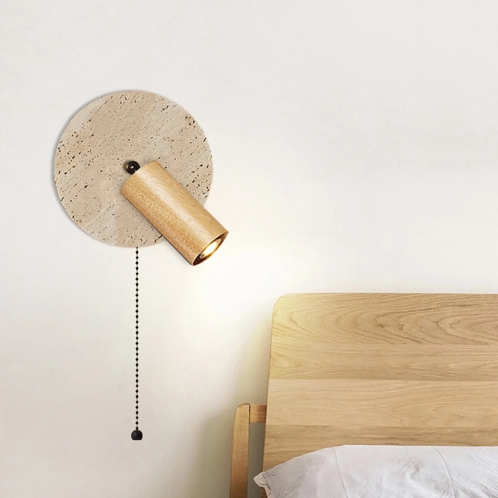 Vintage Travertine Wall Lamp - Image 8
