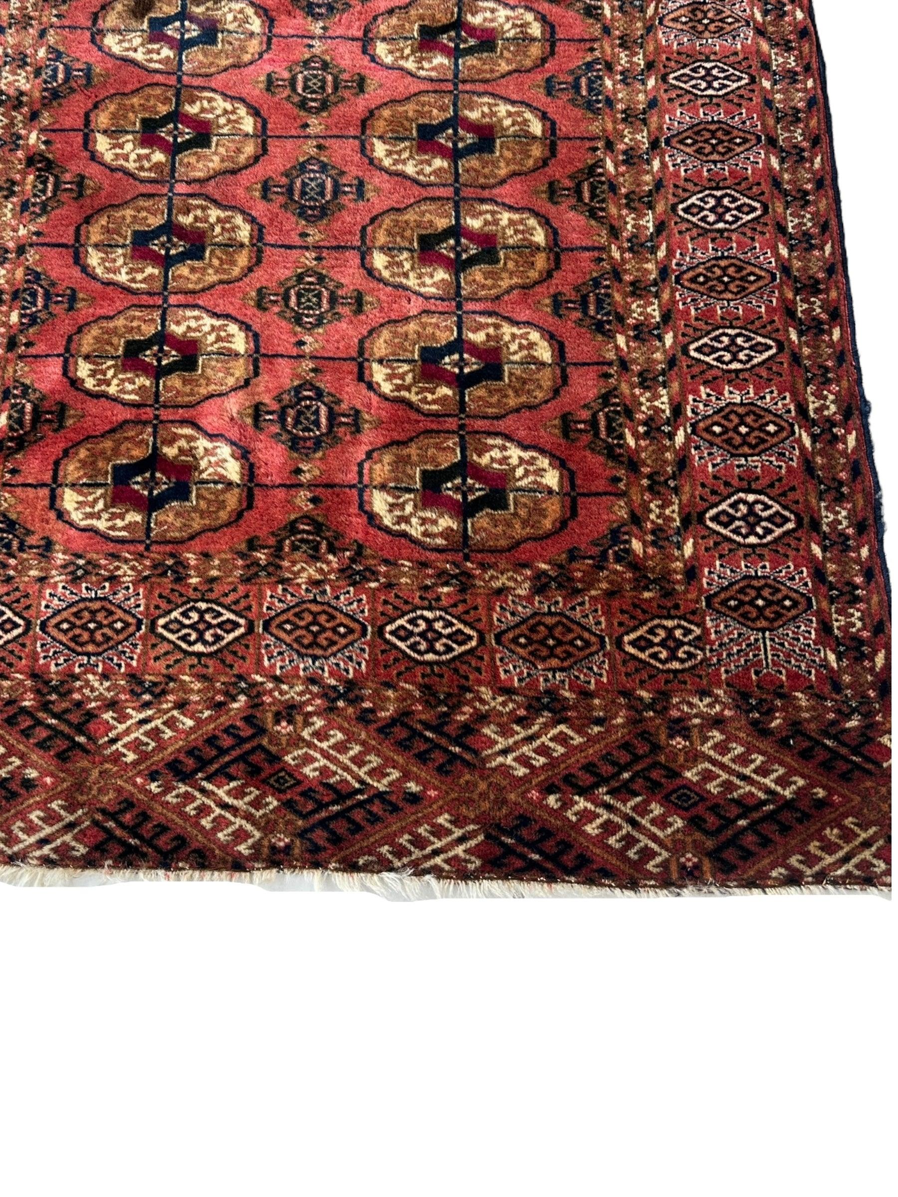 Vintage Tribal Turkoman Tekke Rug 3’4” x 4’ - Image 5