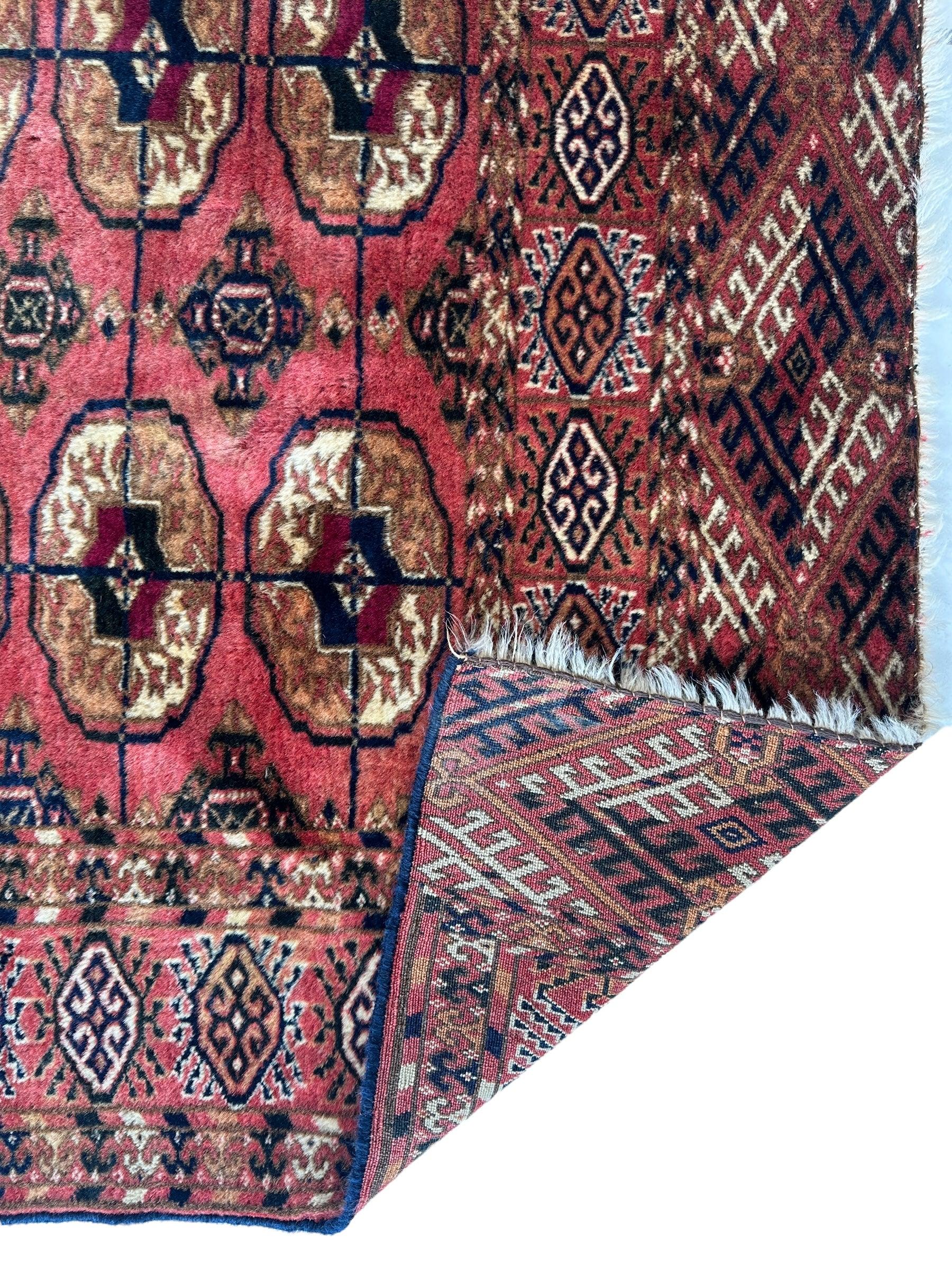 Vintage Tribal Turkoman Tekke Rug 3’4” x 4’ - Image 6