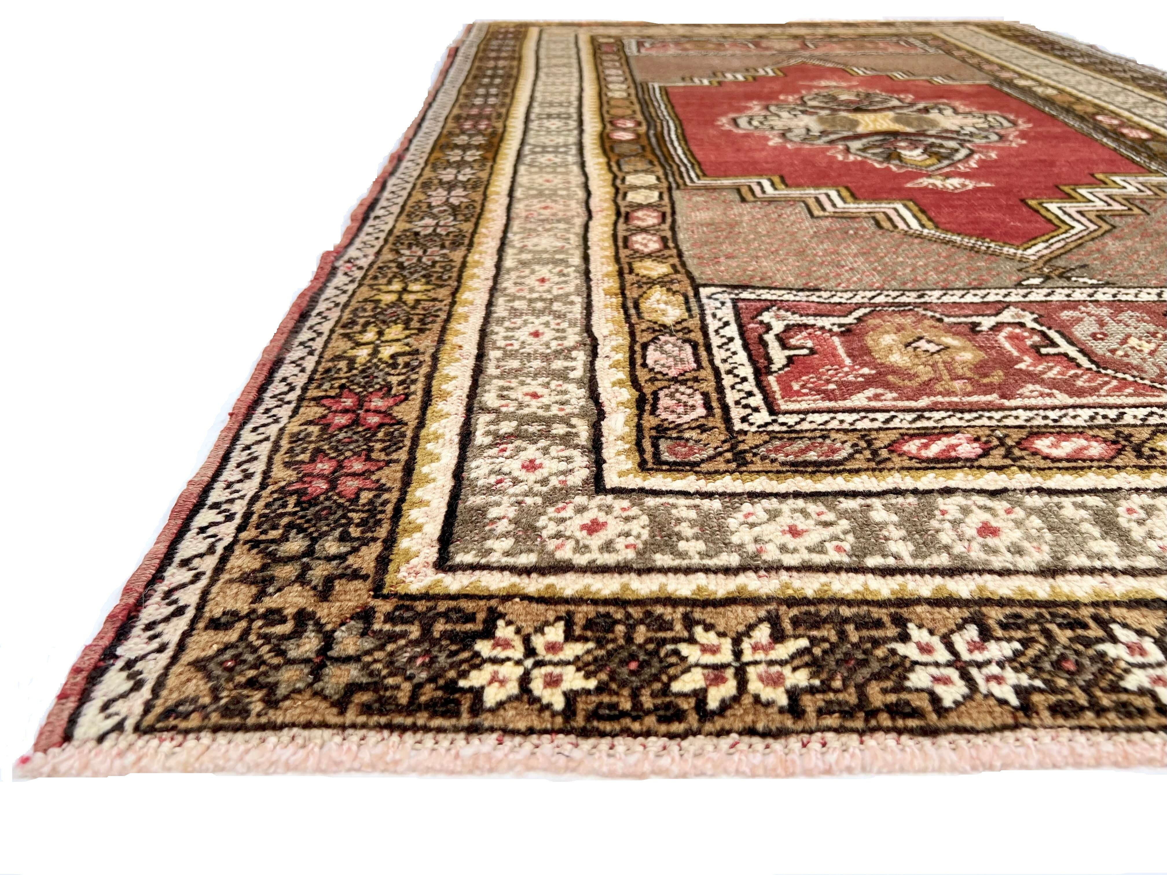 Vintage Turkish (3'04"x5'04") lt.red/gold - Image 2