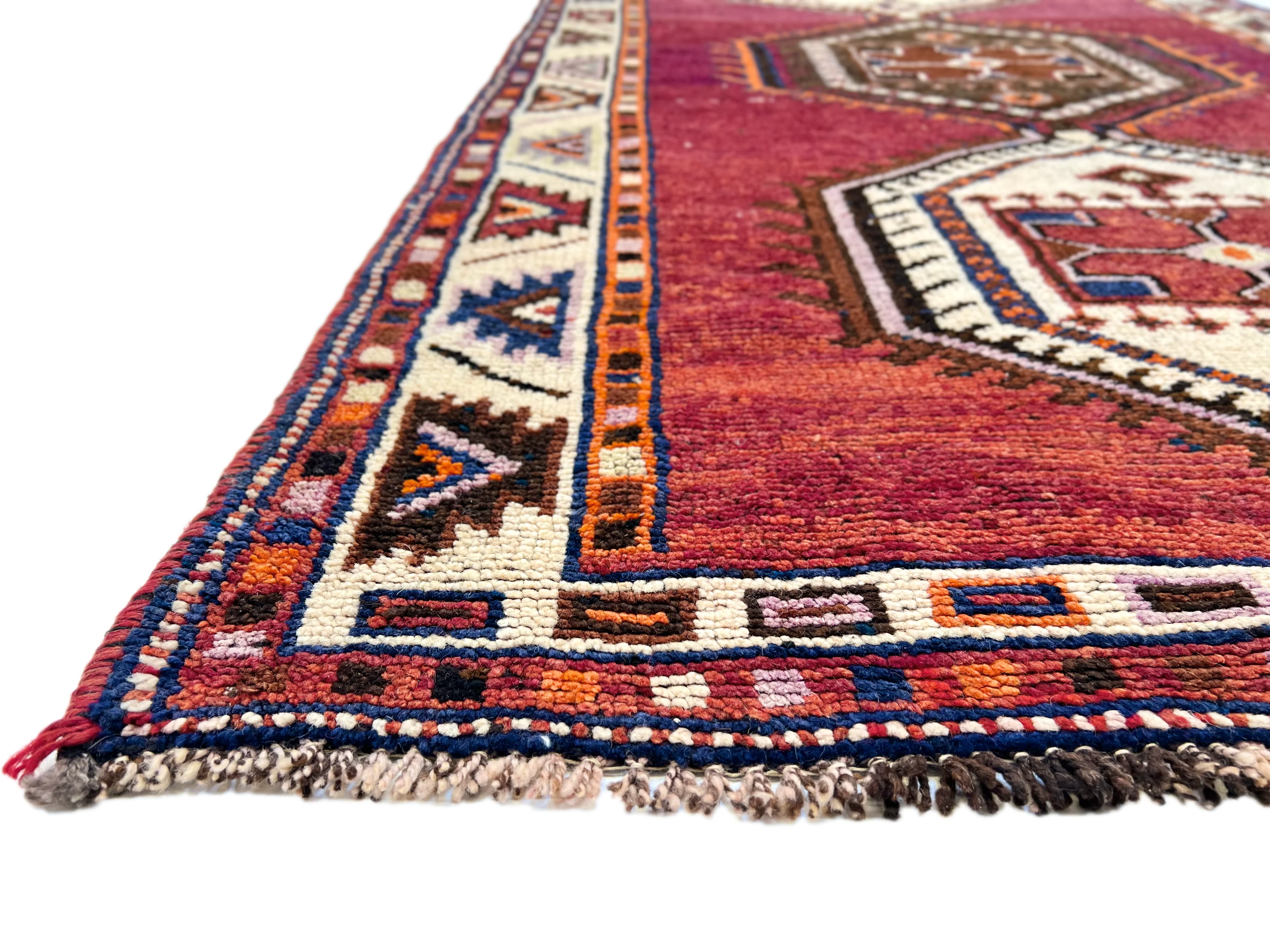 Vintage Turkish 4'06"x12'09" red/brn - Image 4