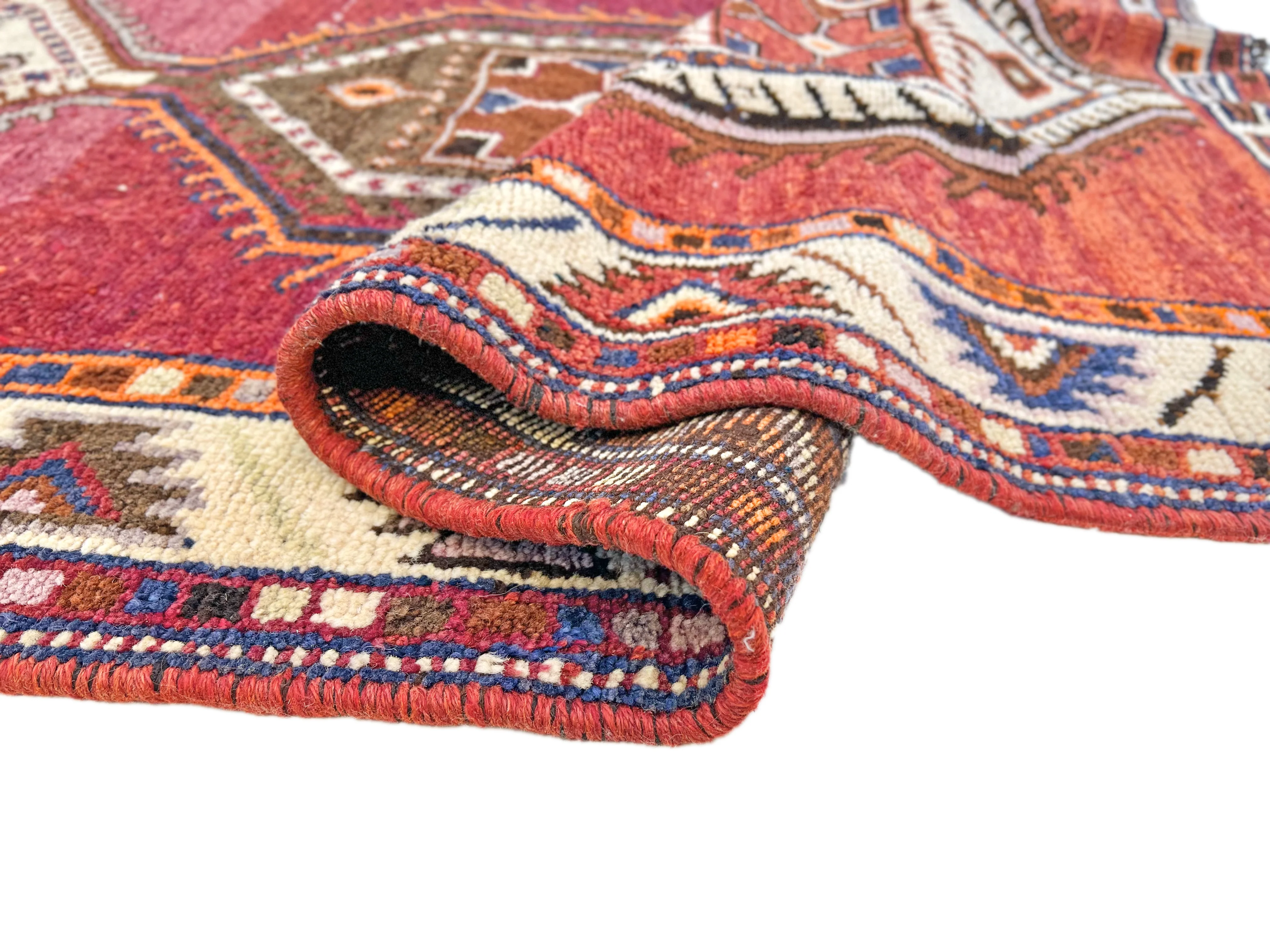 Vintage Turkish 4'06"x12'09" red/brn - Image 6