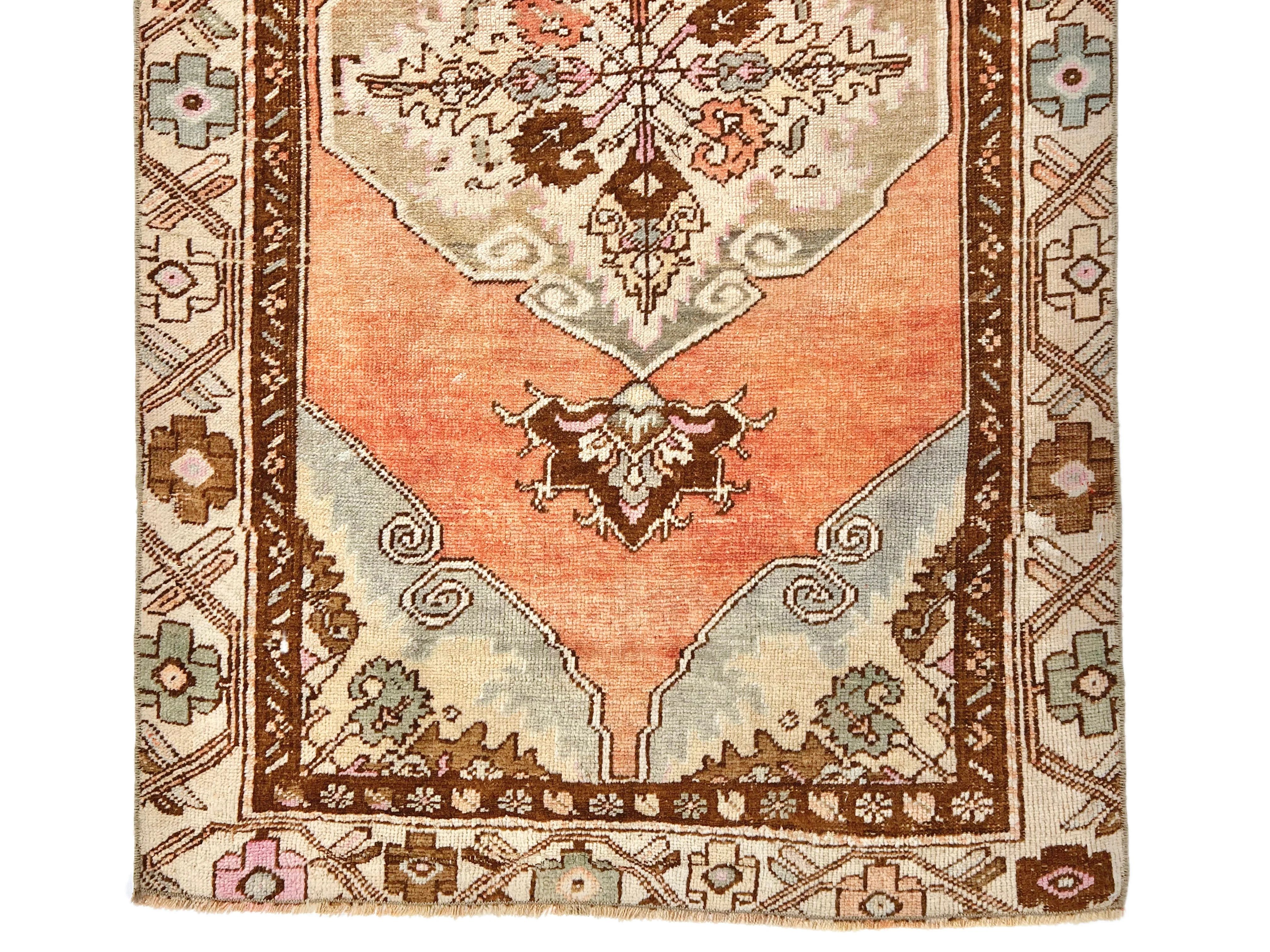 Vintage Turkish runner 2'10"x10'00" ros/mt - Image 4