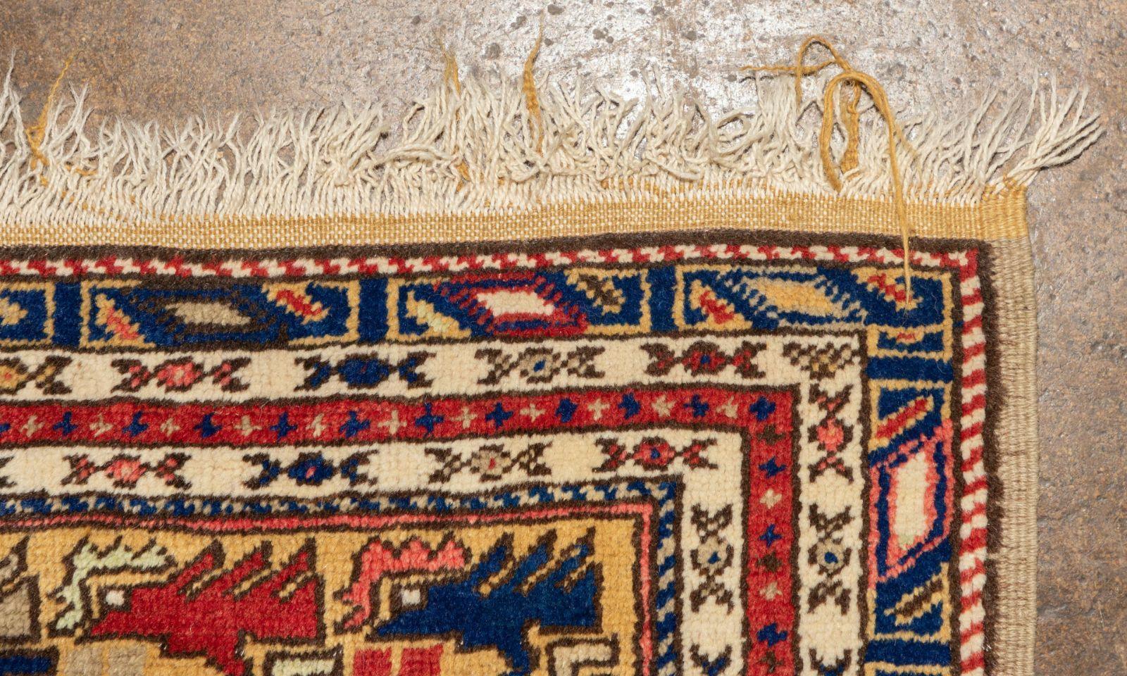Vintage Turkish Wool Prayer Rug 4x6 - Image 5