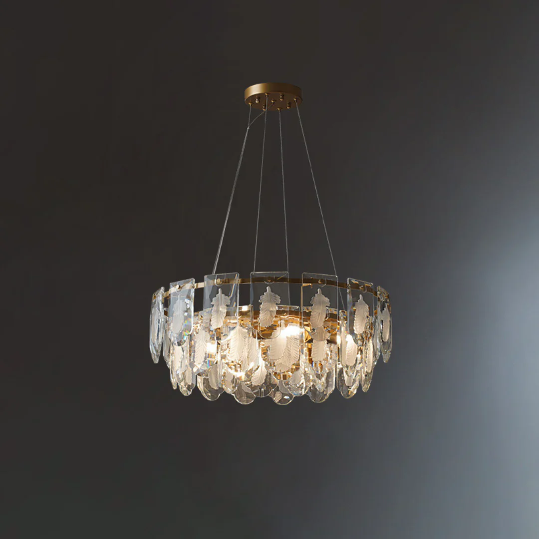 Vivi Grey Crystal Feather Chandelier - Image 11