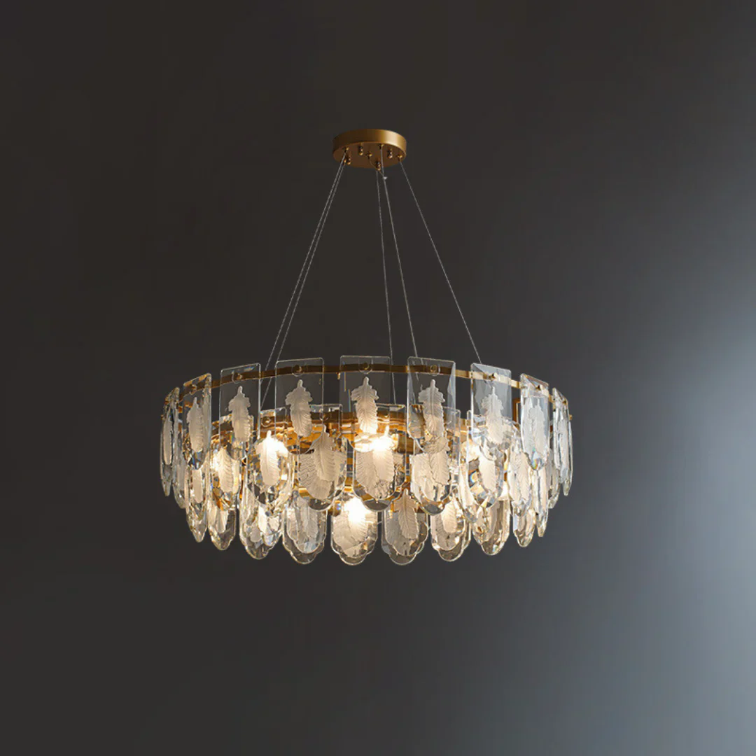 Vivi Grey Crystal Feather Chandelier - Image 12