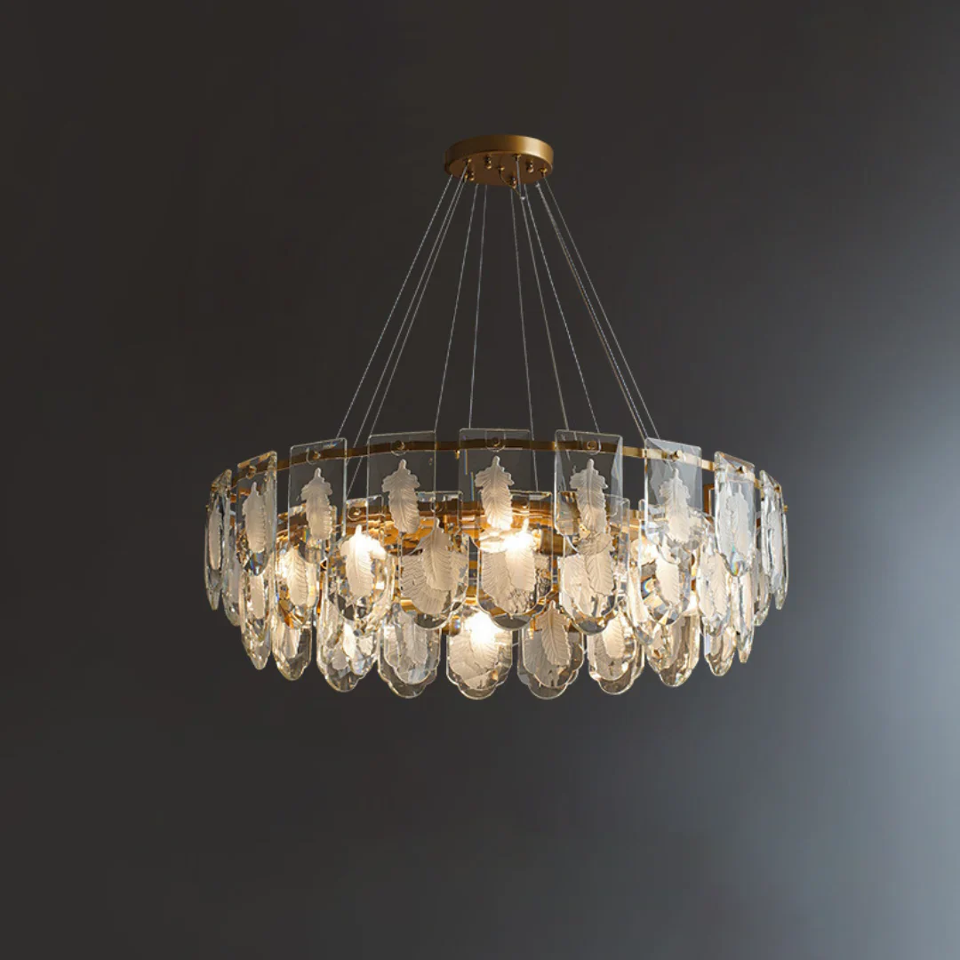 Vivi Grey Crystal Feather Chandelier - Image 13