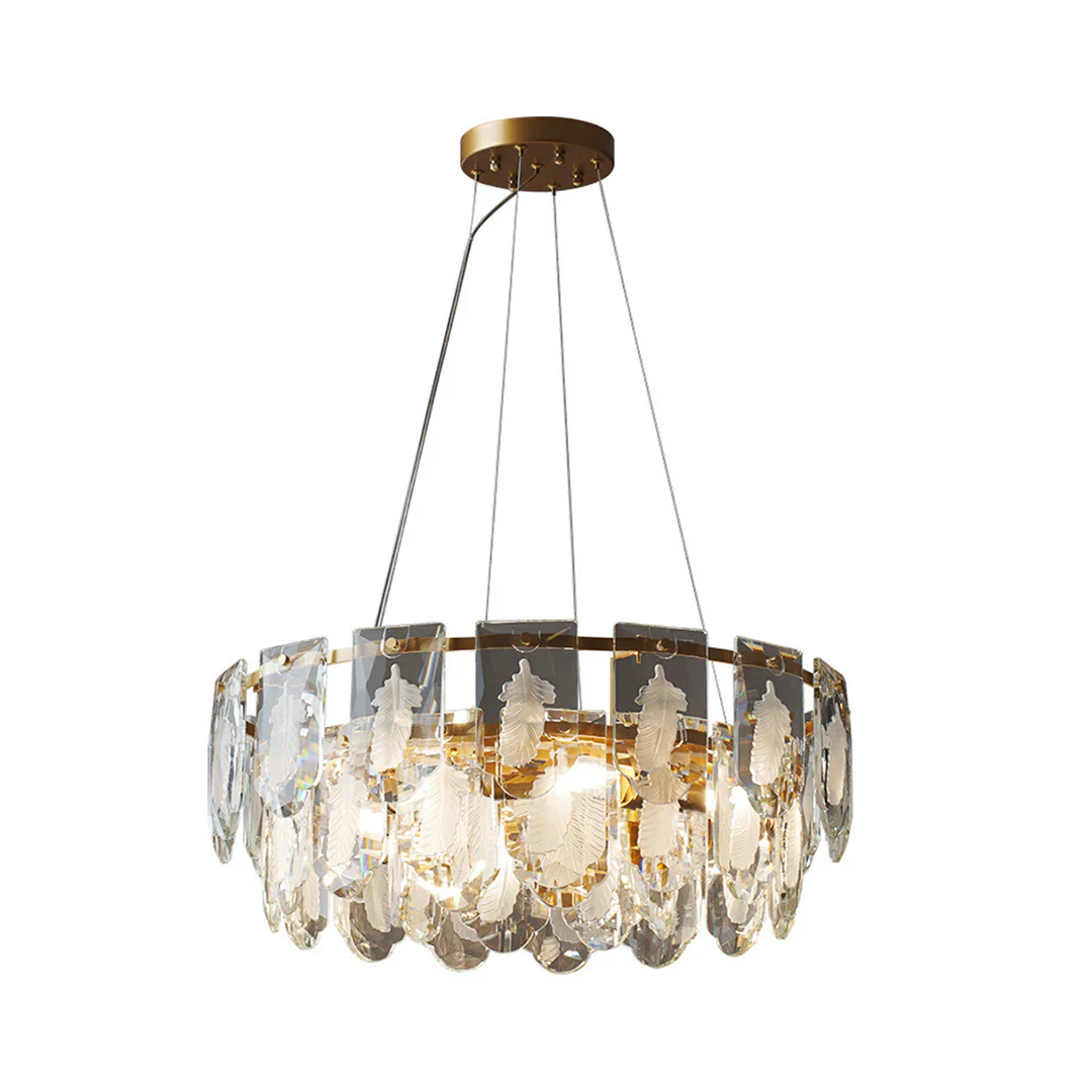 Vivi Grey Crystal Feather Chandelier - Image 18