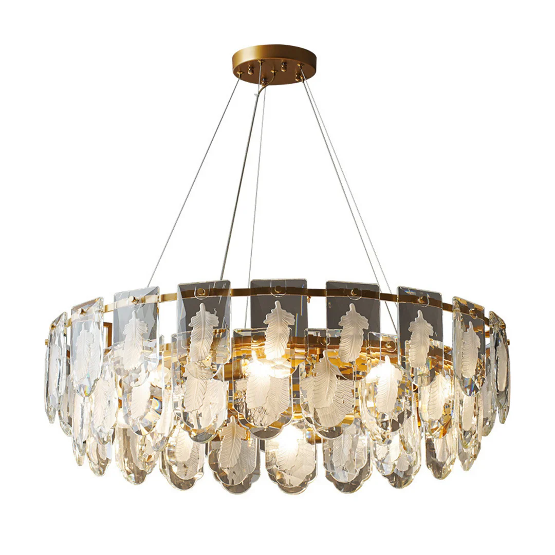 Vivi Grey Crystal Feather Chandelier - Image 19