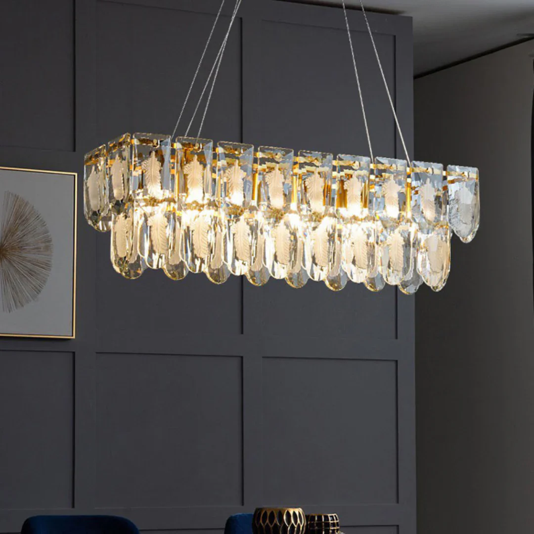 Vivi Grey Crystal Feather Chandelier - Image 5