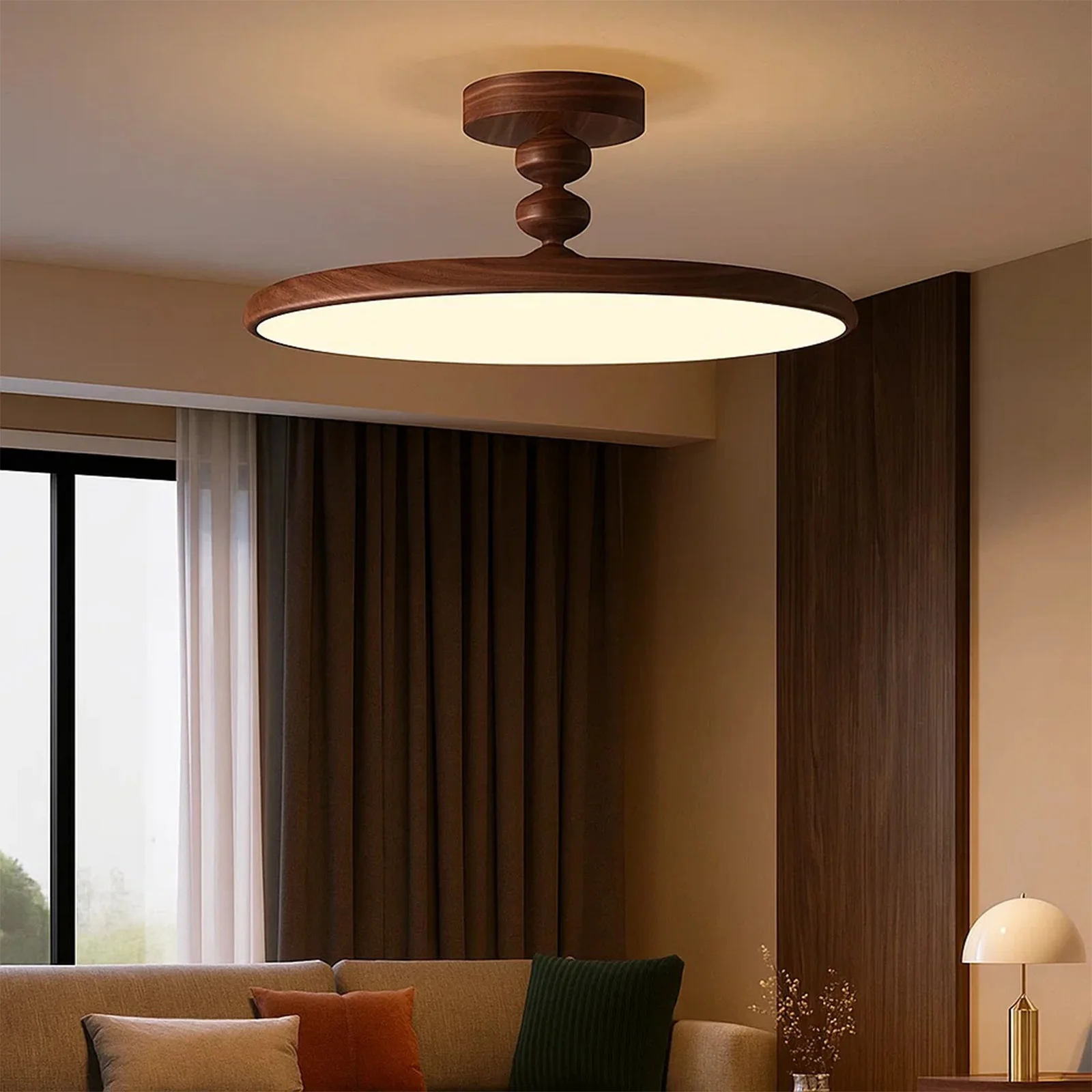 Walnut Ceiling Light - Image 2