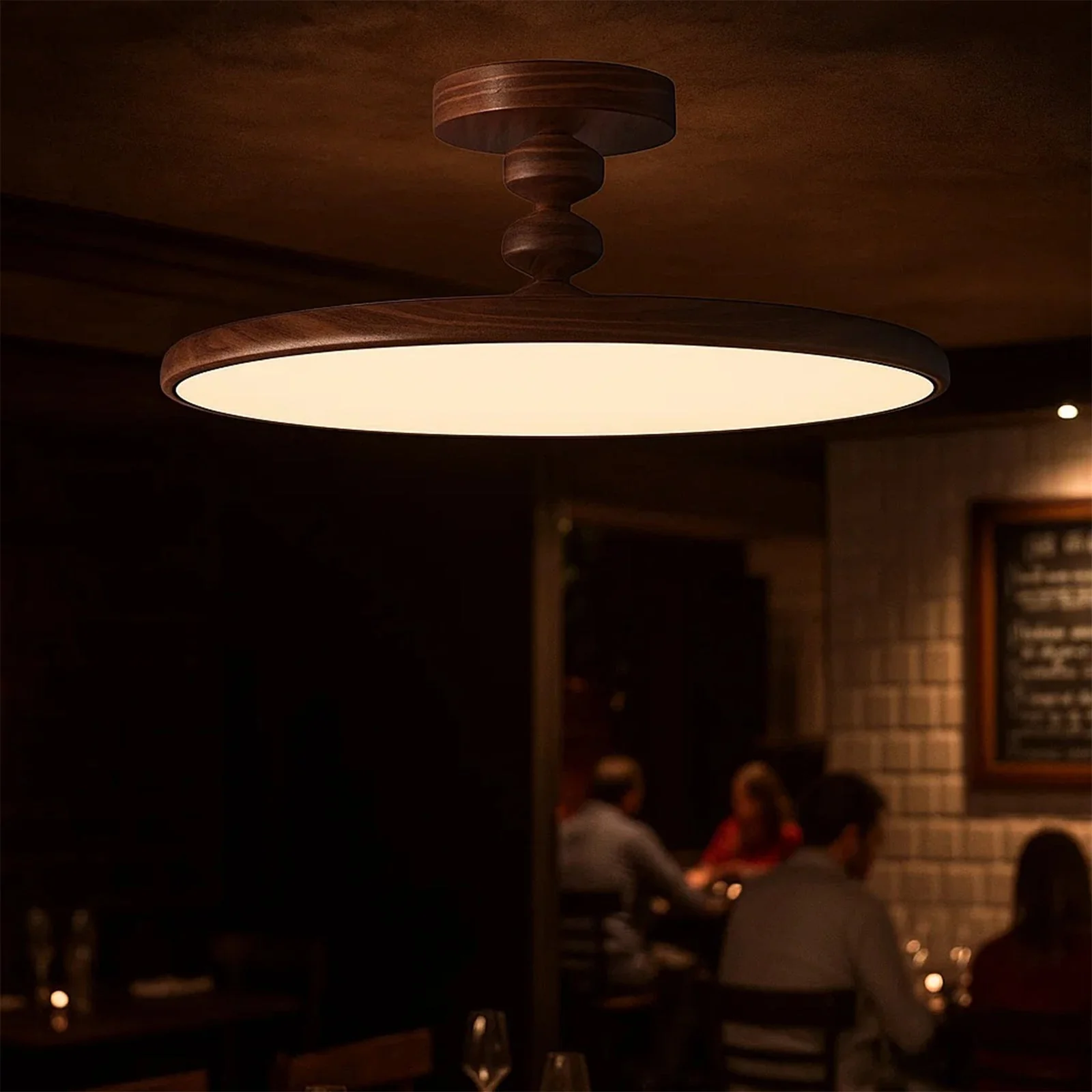 Walnut Ceiling Light - Image 4