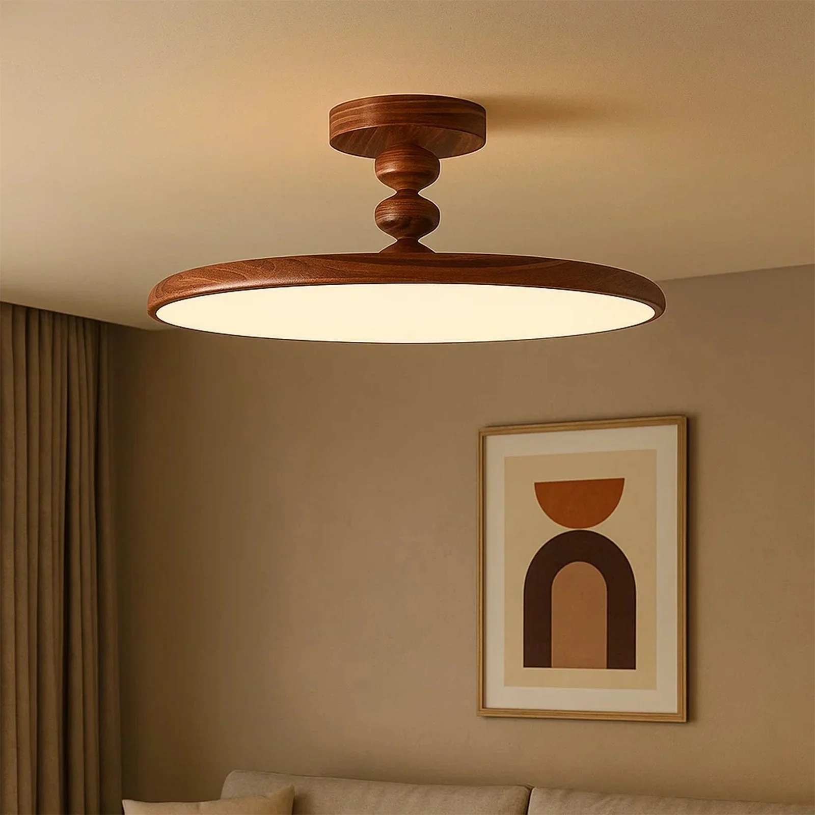 Walnut Ceiling Light - Image 6