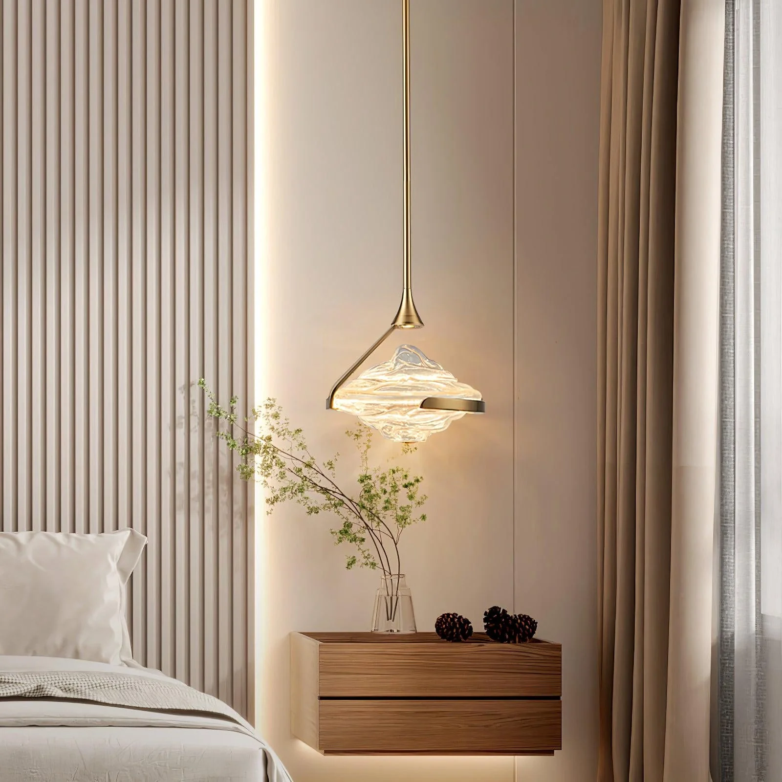 Wavy Glass Modern Pendant Light - Image 2