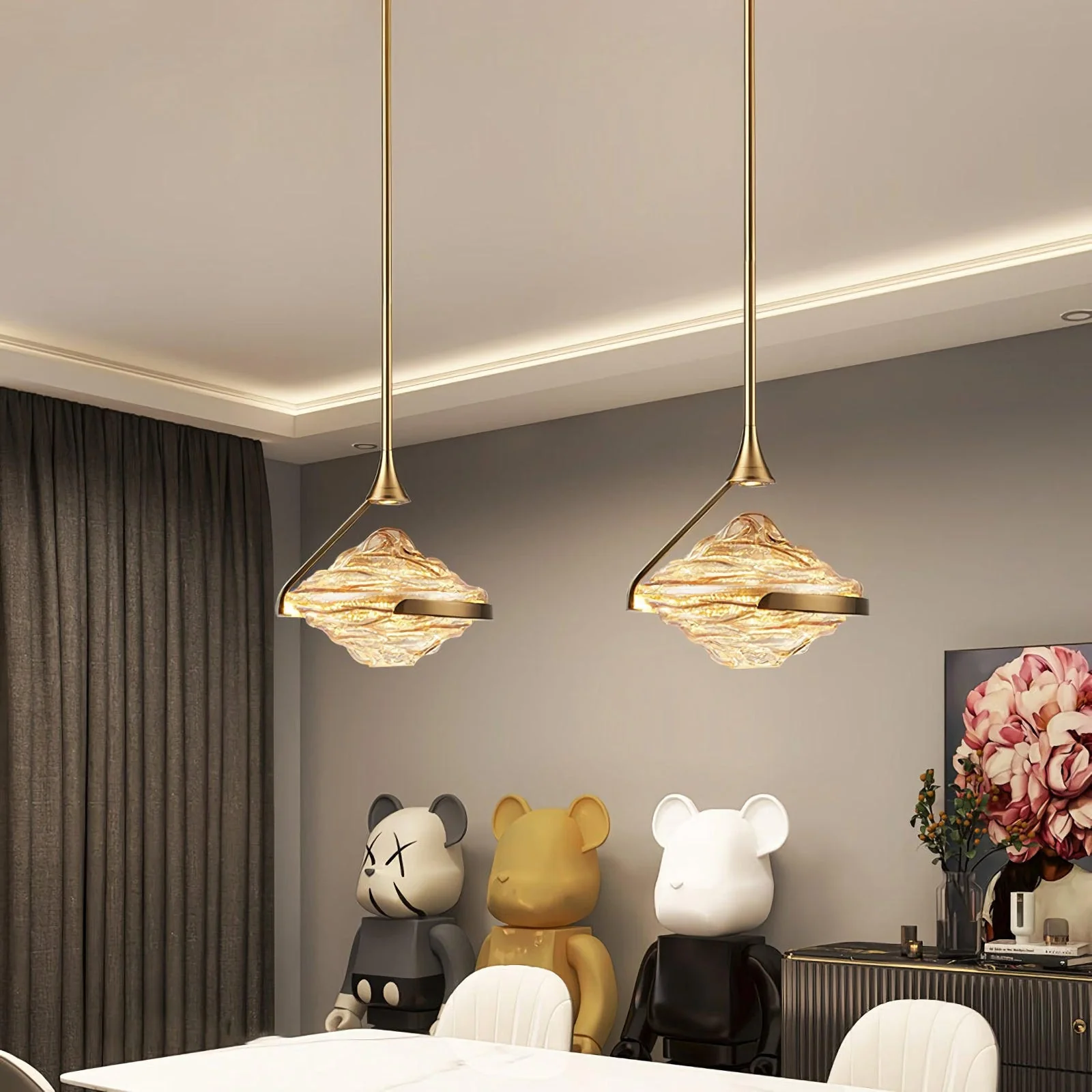 Wavy Glass Modern Pendant Light - Image 5