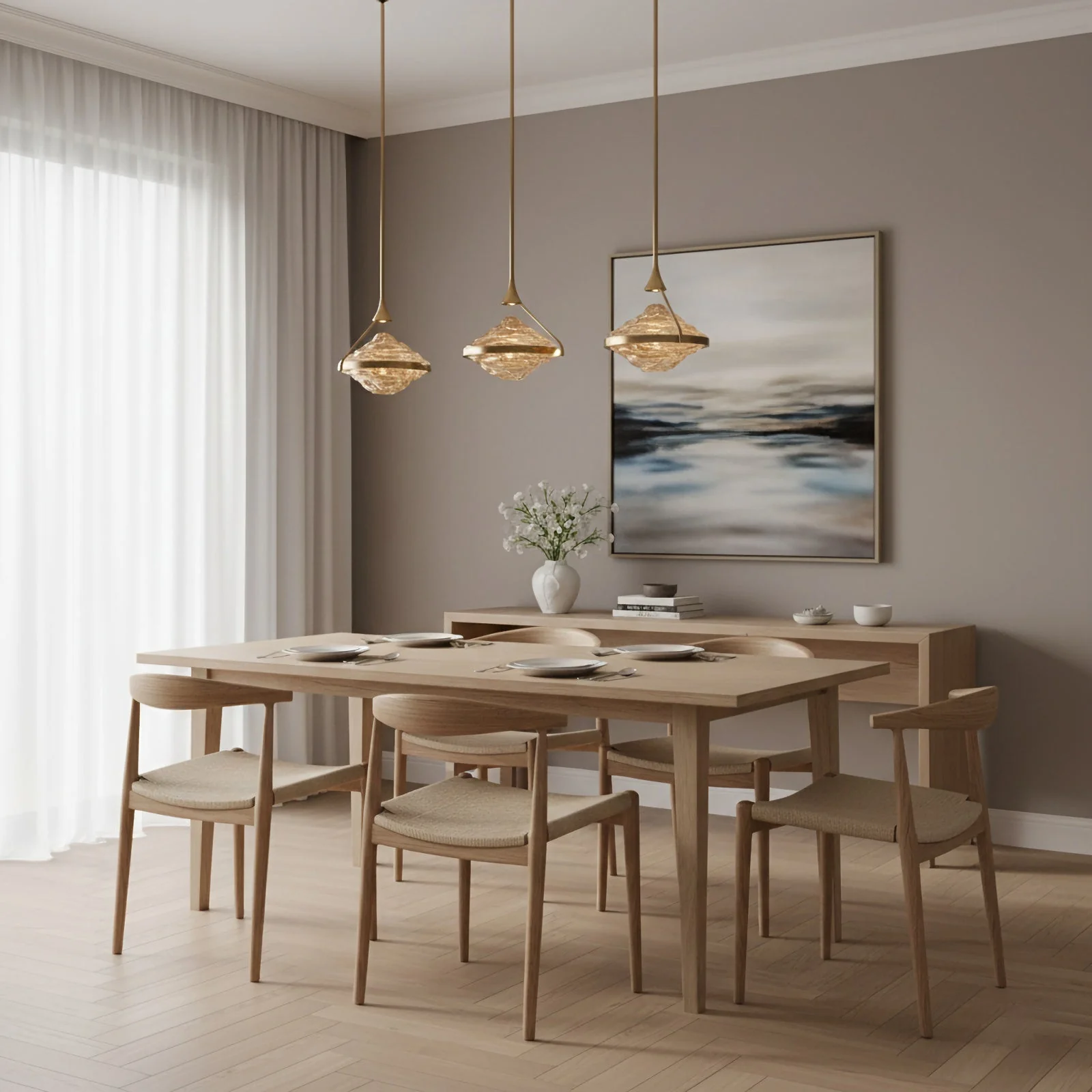 Wavy Glass Modern Pendant Light - Image 8
