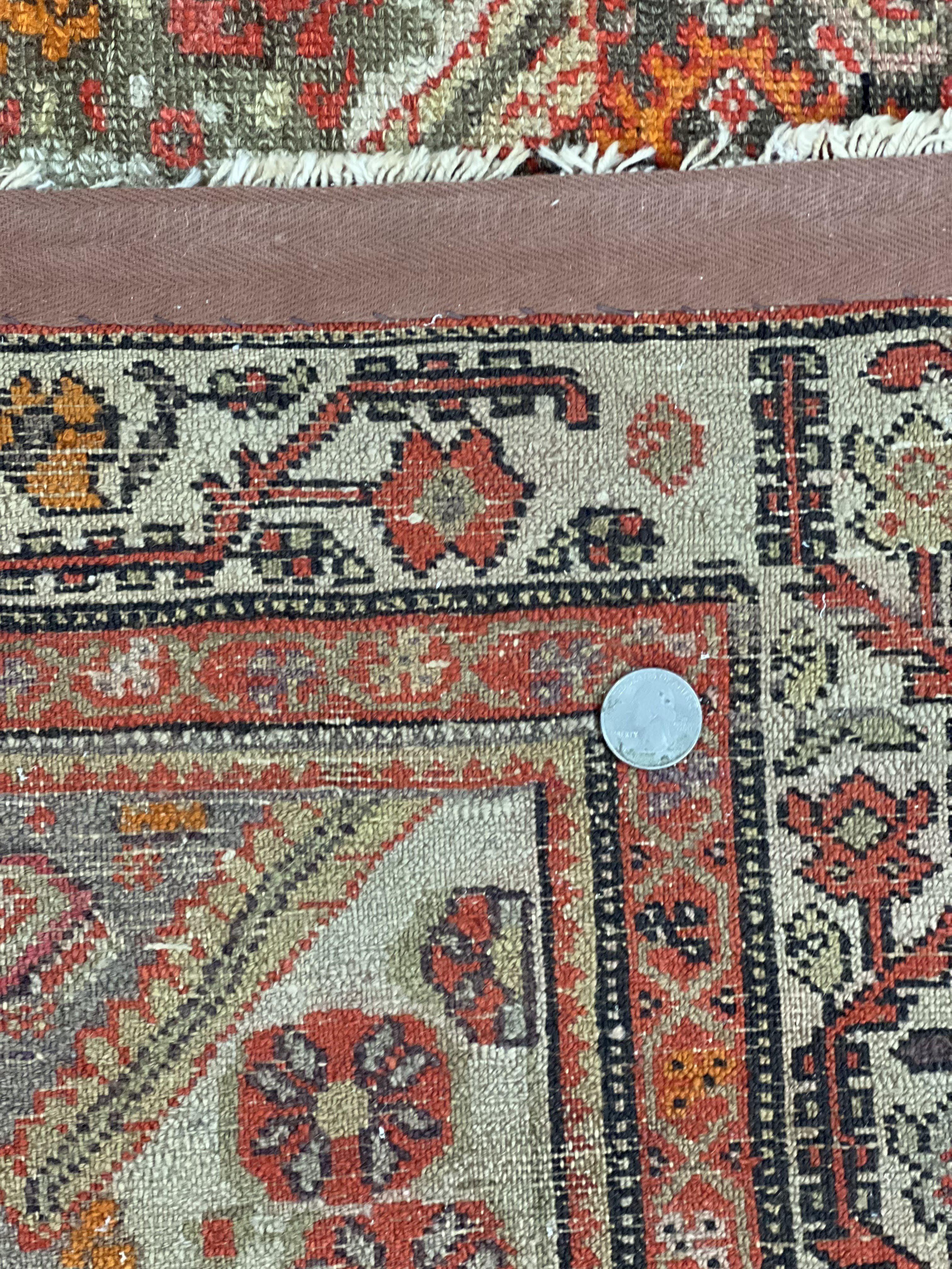 Wonderful Antique Persian Malayer Rug 4x6, Wool Hand Knotted Authentic Oriental Carpet, Very Fine - Image 10