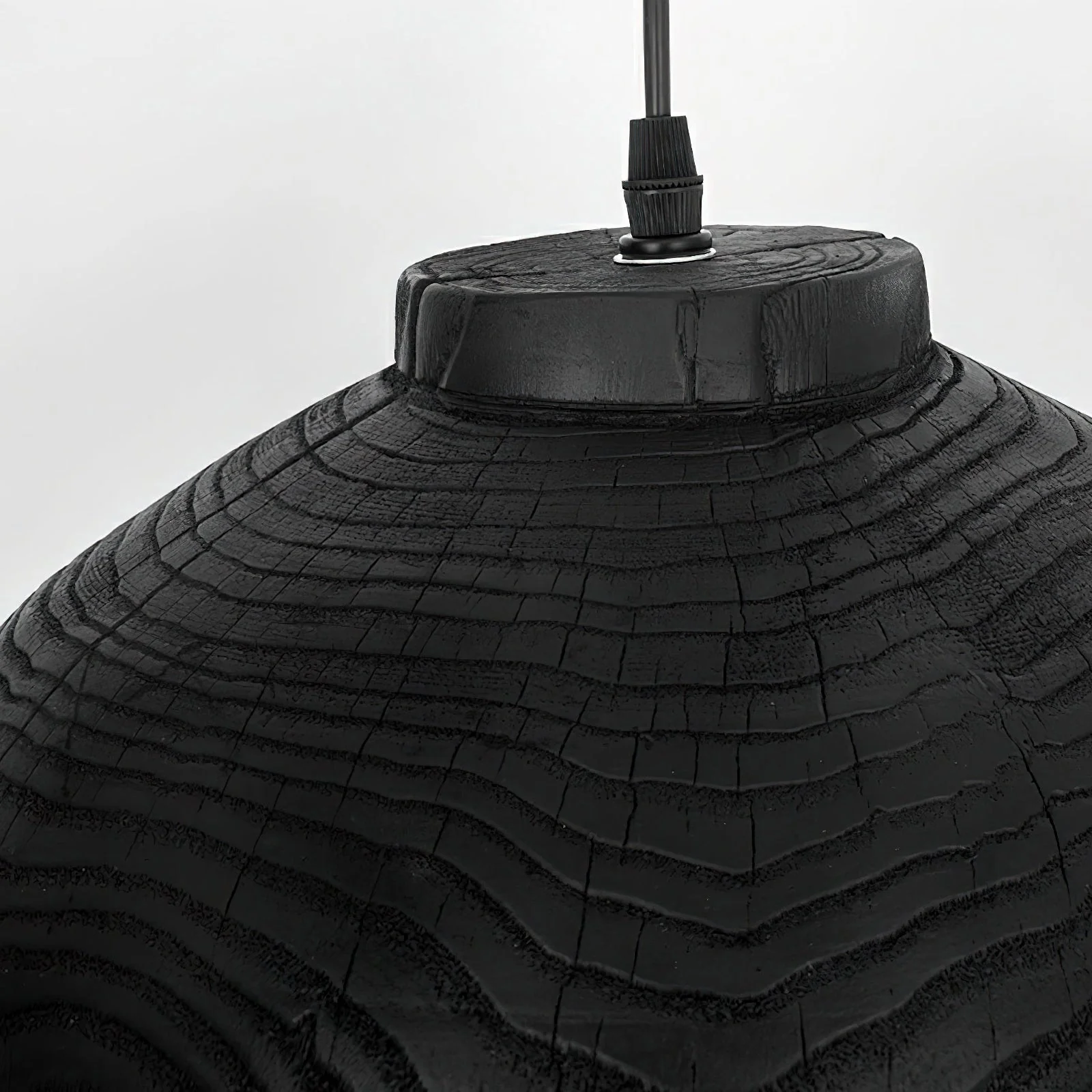 Wood Grain Resin Dome Pendant Light - Image 9