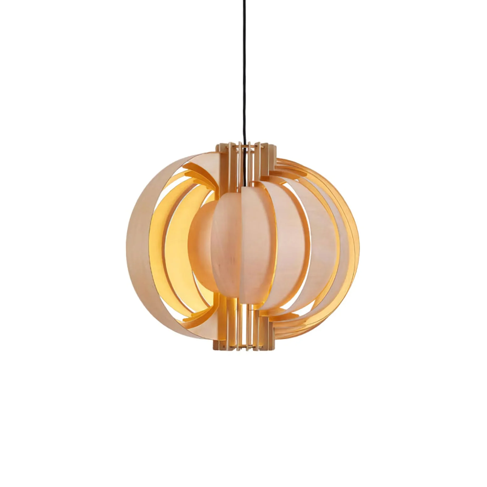 Wooden Lantern Pendant Lamp