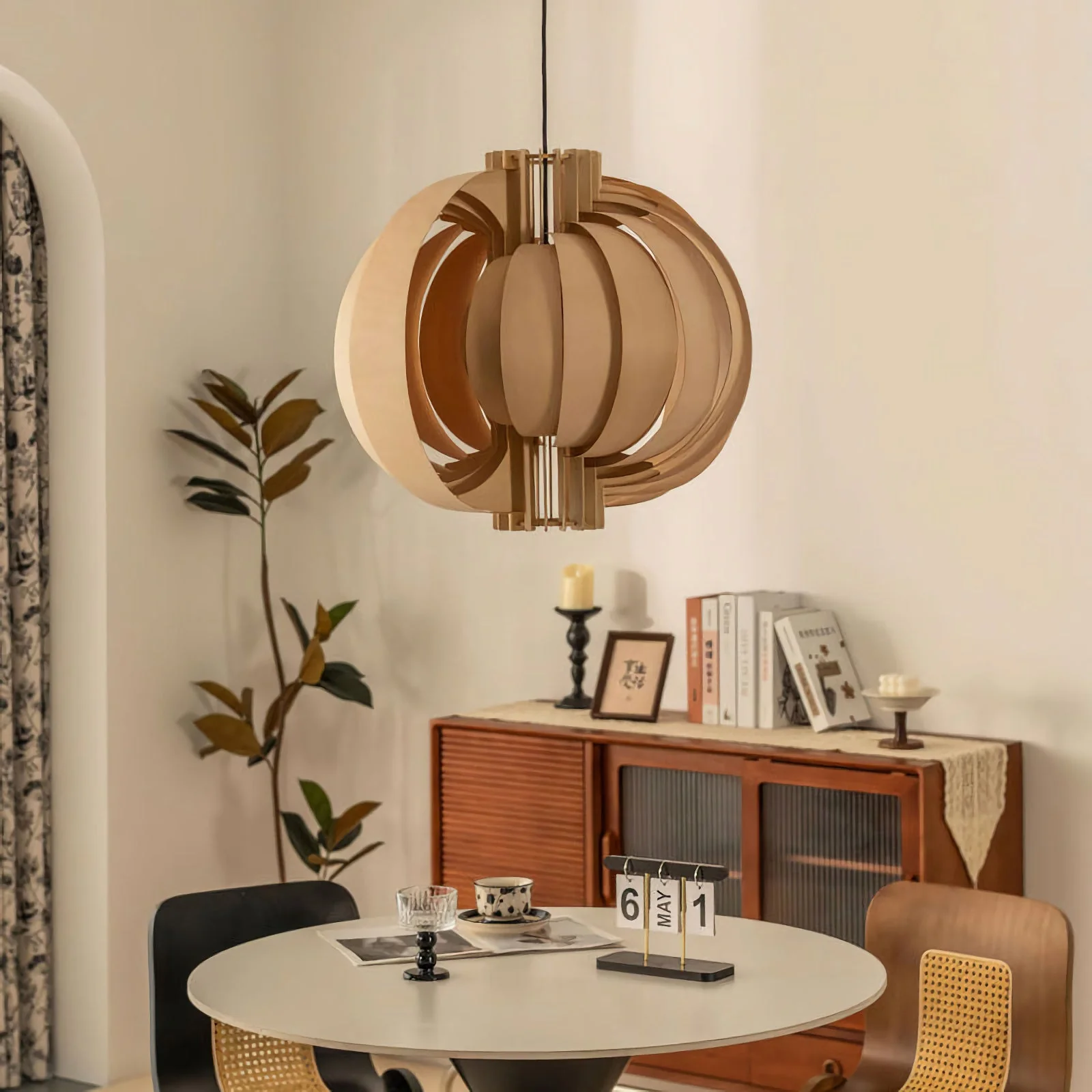 Wooden Lantern Pendant Lamp - Image 11