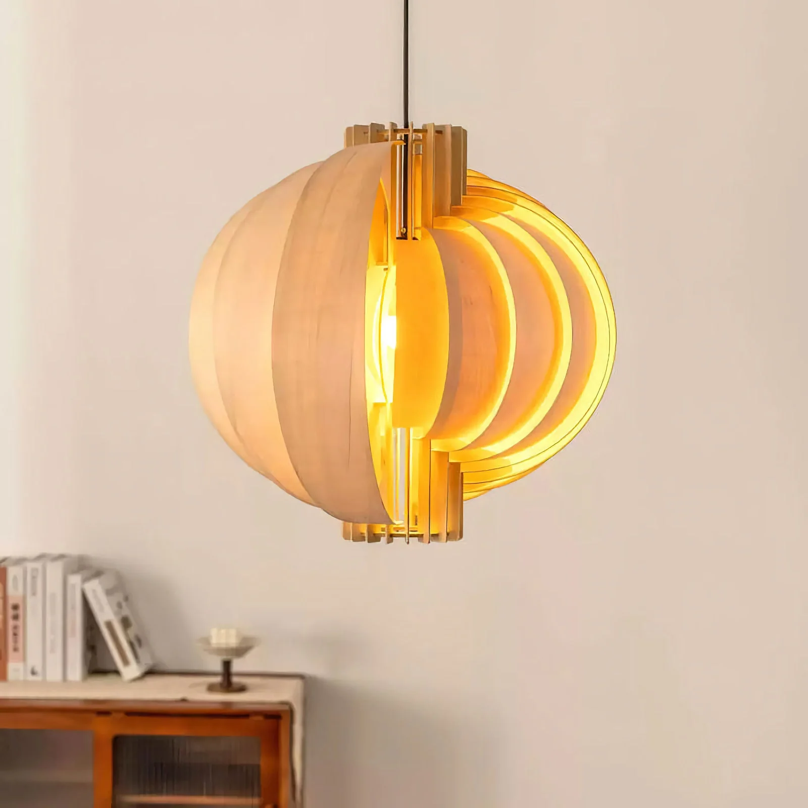 Wooden Lantern Pendant Lamp - Image 14