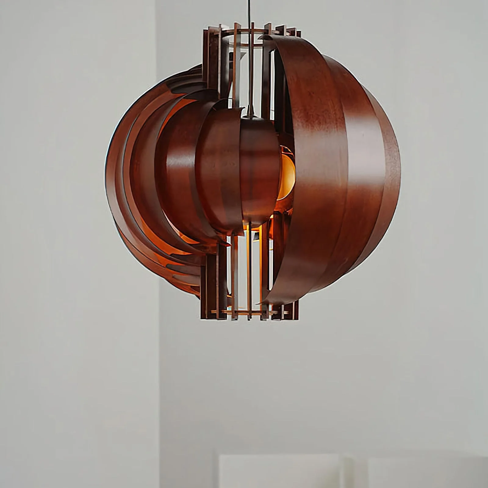 Wooden Lantern Pendant Lamp - Image 16