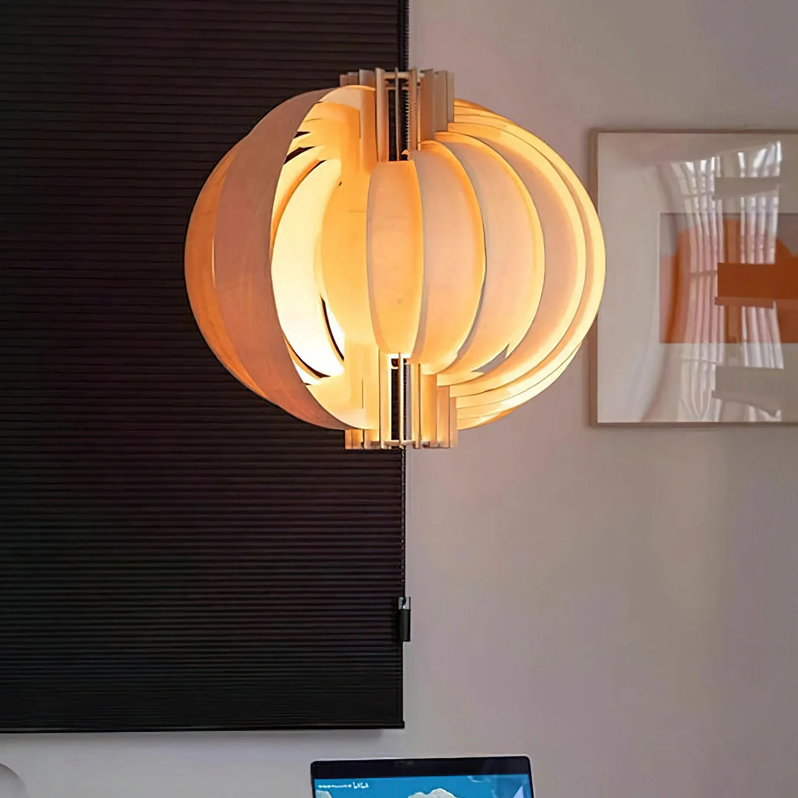 Wooden Lantern Pendant Lamp - Image 17