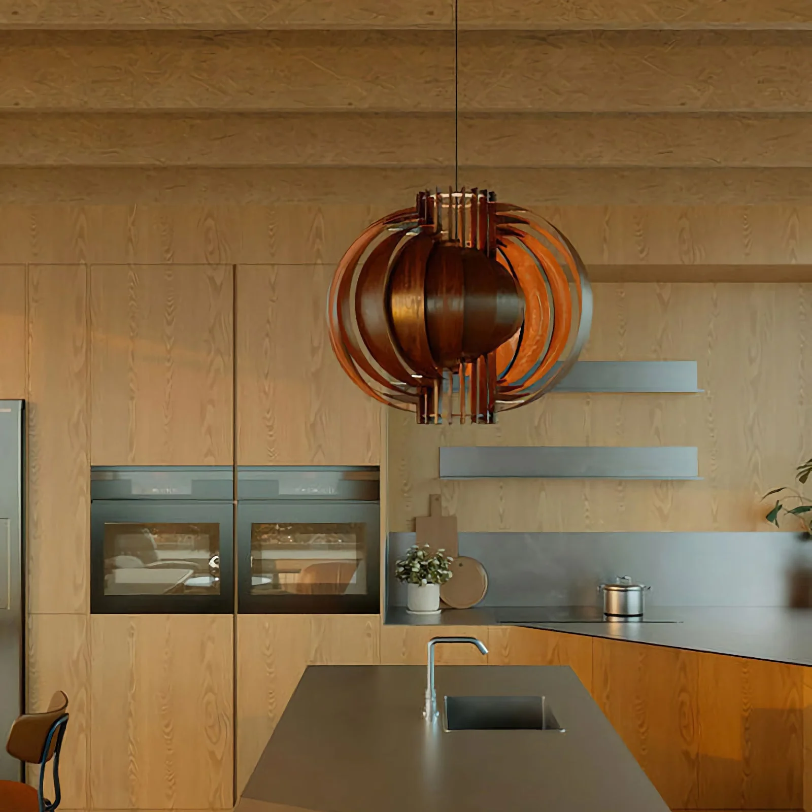 Wooden Lantern Pendant Lamp - Image 20