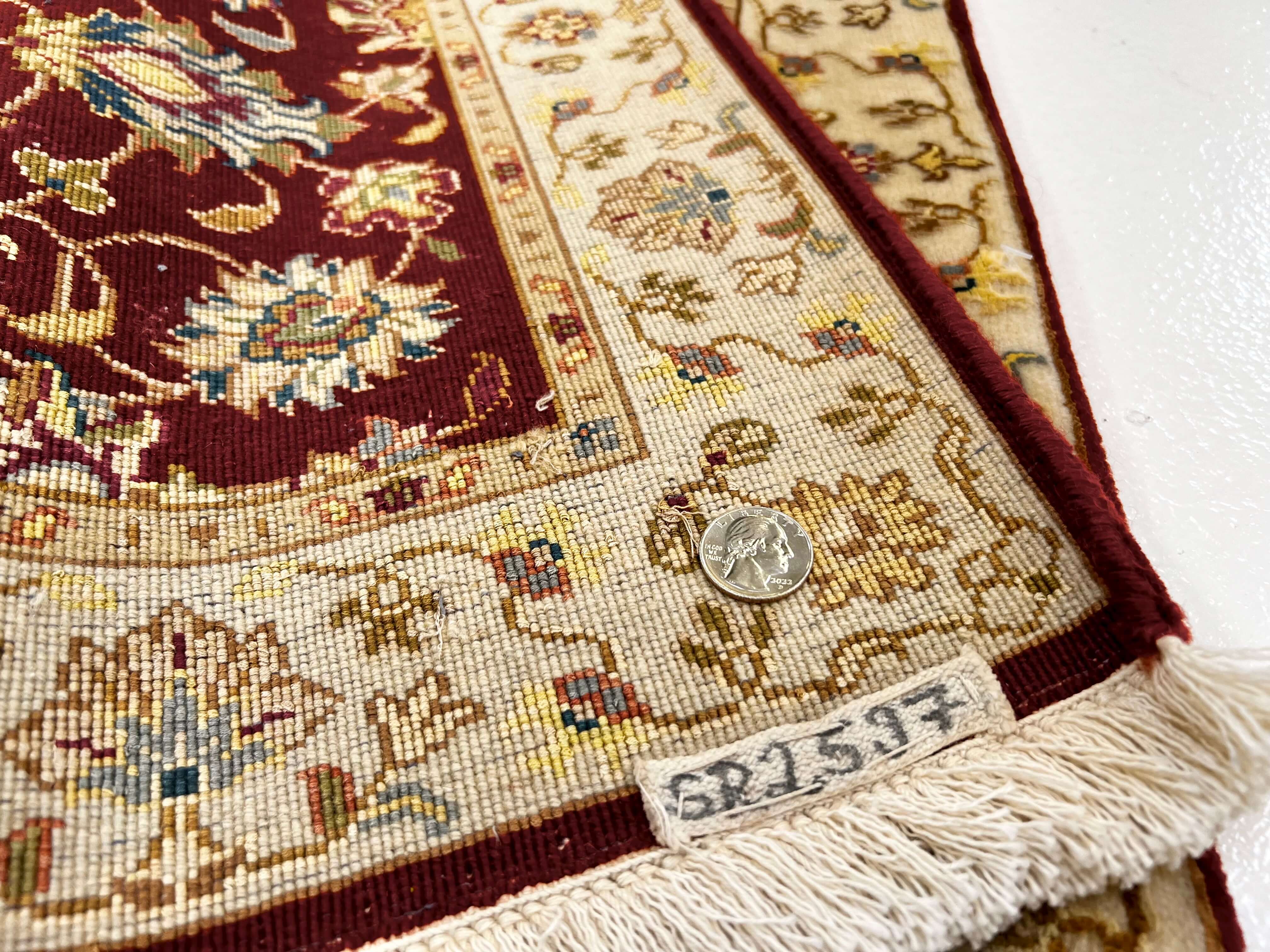 Wool w. silk Kumkapi red/gld 2x3 - Image 4